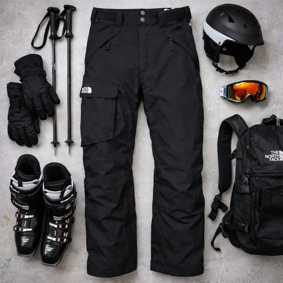 COPY - The North Face HyVent Insulated Snow Pants Mens XL Black Waterproof Ski - Picture 2 of 14